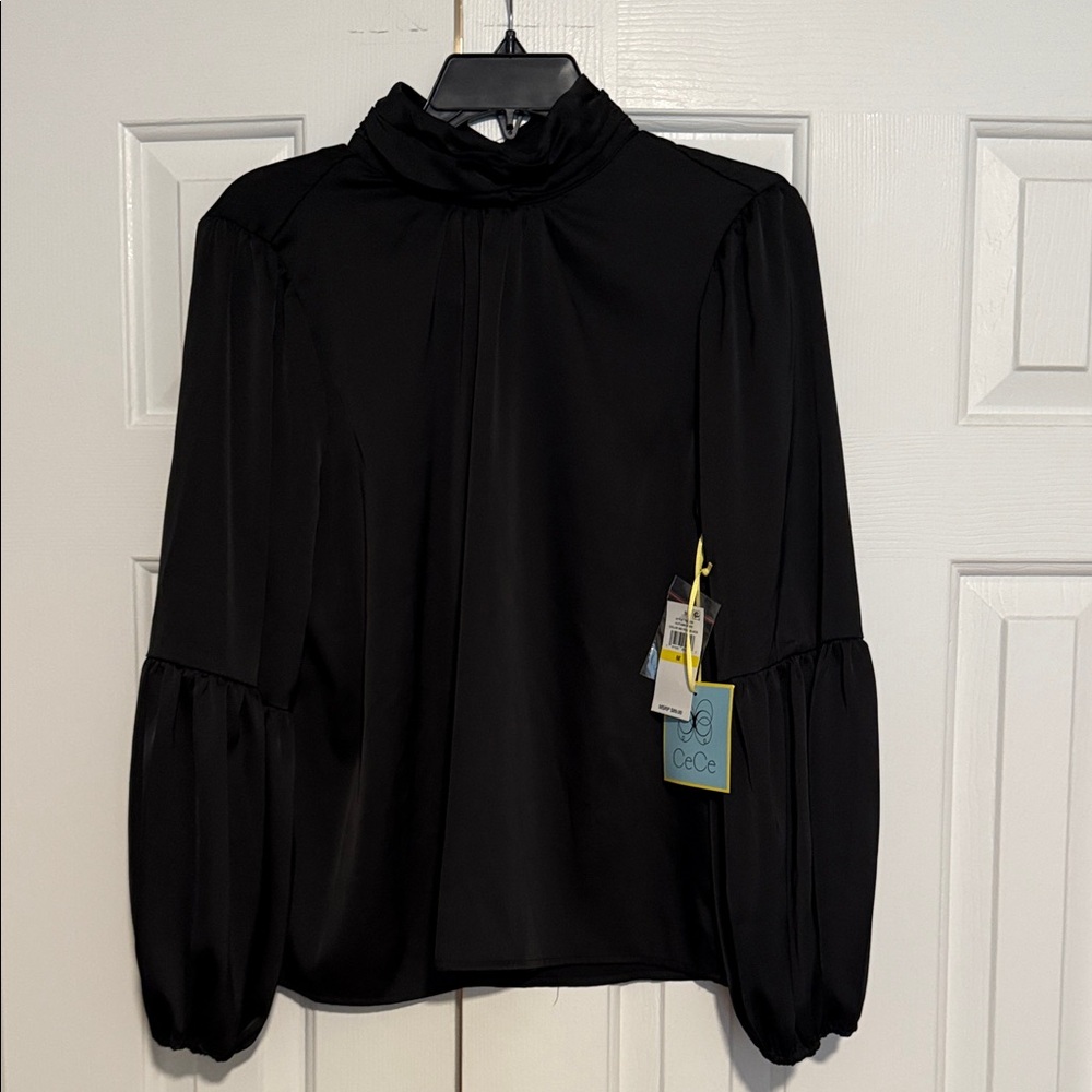 CeCe Women's Elegant Black Blouse